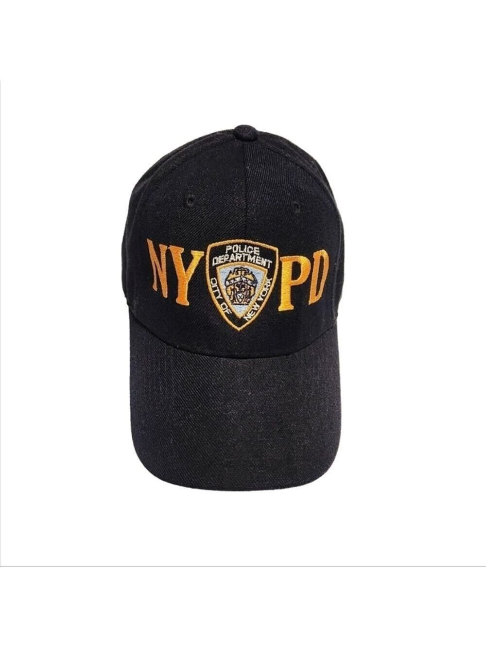 Vintage NYPD City of New York Baseball Cap Black Gold